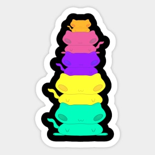 Stack of Cats Sticker